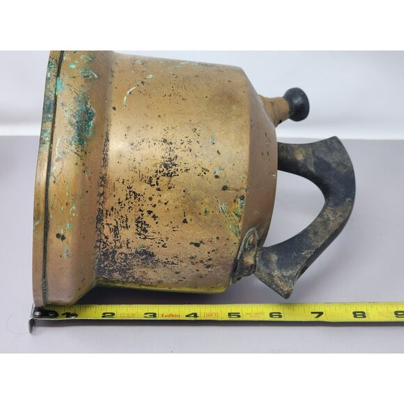 Copper Tea Kettle Black Handle Antique‎ Rustic Patina Collectible Water Boiler - Picture 11 of 11